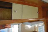 Vintage 1955 Shasta Travel trailer with Cabinet Over Kitchen Counter